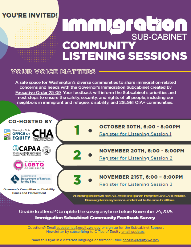 Immigration Subcabinet Listening Sessions English