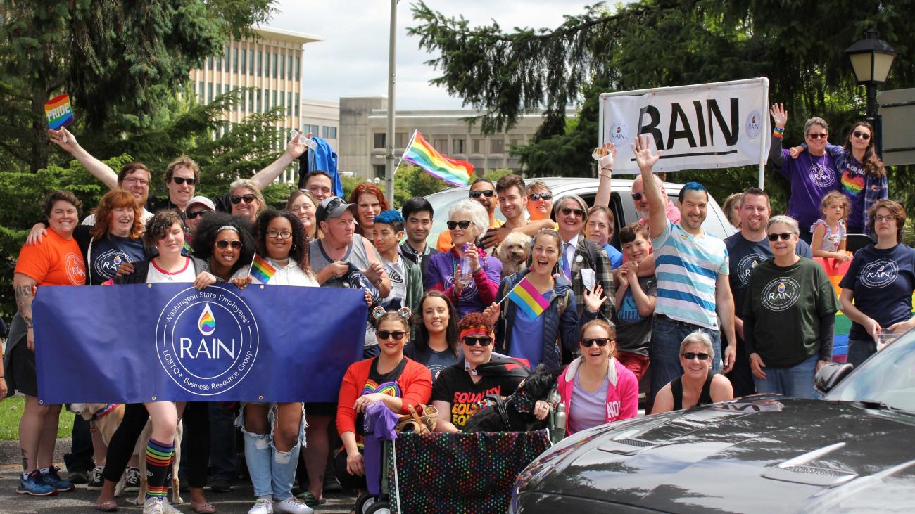RAIN members at Olympia pride parade
