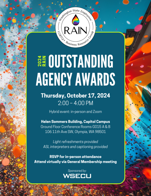 RAIN 2024 Agency Awards Flyer