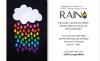 Rainbow raindrop - RAIN digital sign 2